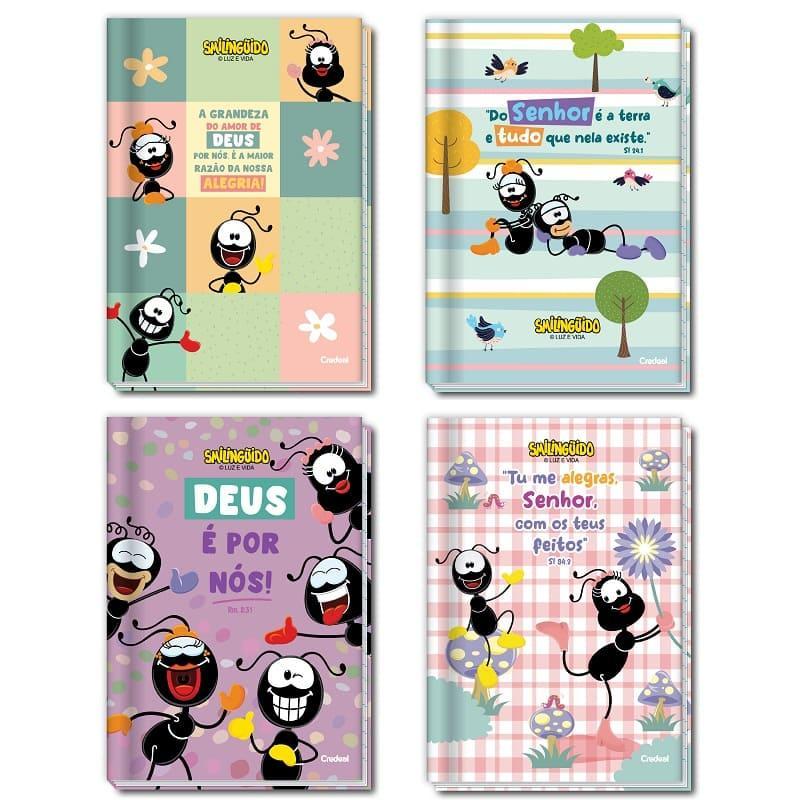 Caderno Brochura Pequeno Smilinguido 80fls Capa Sortida - Credeal ...