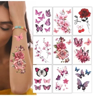 9 cartelas | Tatuagem Temporária | Tattoo Fake a Prova D