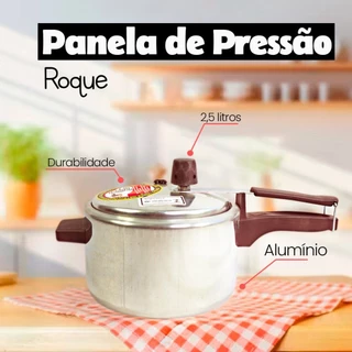 Panela de pressão Alumínio Cozimento Rápido Fechamento Externo 2,5 Litros
