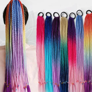 Faixa Elástica Cabelo Trançado Rabo de Cavalo Headband 60cm/ Cor Gradiente/ Alta Moda/ Envio Imediato/ Carnaval - WL em Oferta na Shopee