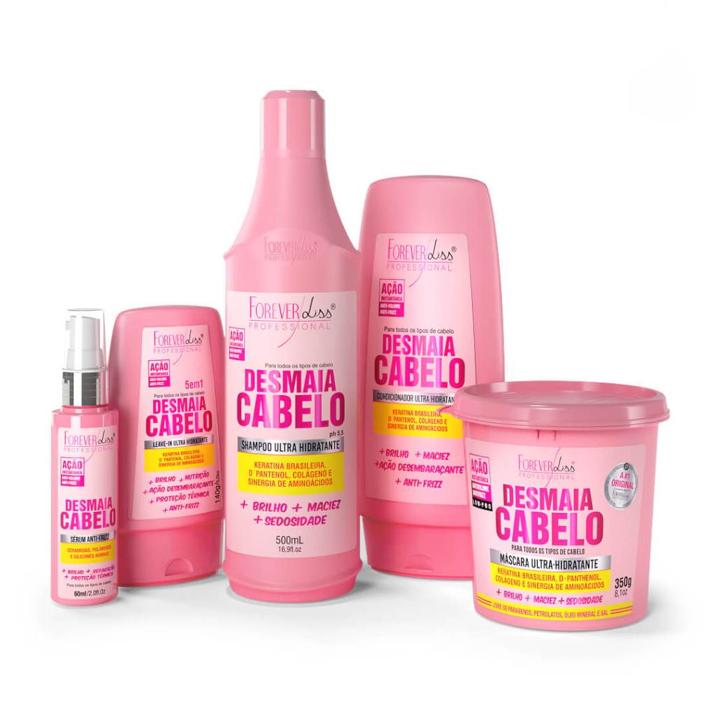Kit Forever Liss Desmaia - 6 Produits Lissant Anti-Frisottis à La Kératine
