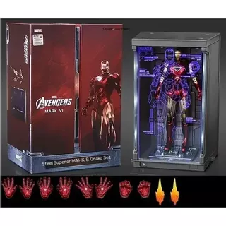 Hall of armor Iron Man original com leds e carregamento usb - Versão de anúncio Hall of armor only sem o boneco do iron man