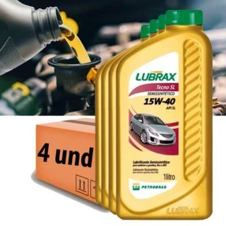 Kit 4 Óleo Motor Lubrax 15w40 Tecno API SL semi sintético