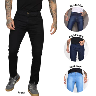 Calça Jeans Masculina Tradicional Com Lycra Básica