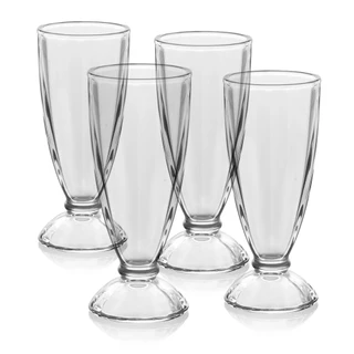 Conjunto 4 Taças Copo Milk Shake Suco Sorvete Sobremesa Açai Cor Vidro Wincy