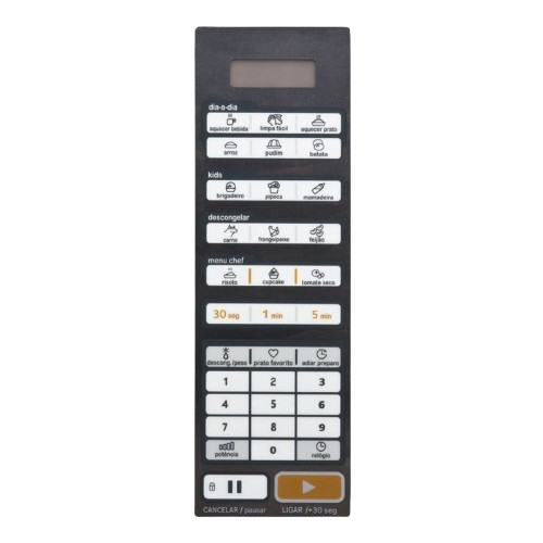 PAINEL TECLADO MEMBRANA MICROONDAS MIDEA MTAE 21/22 LIVA (ESPELHADO)