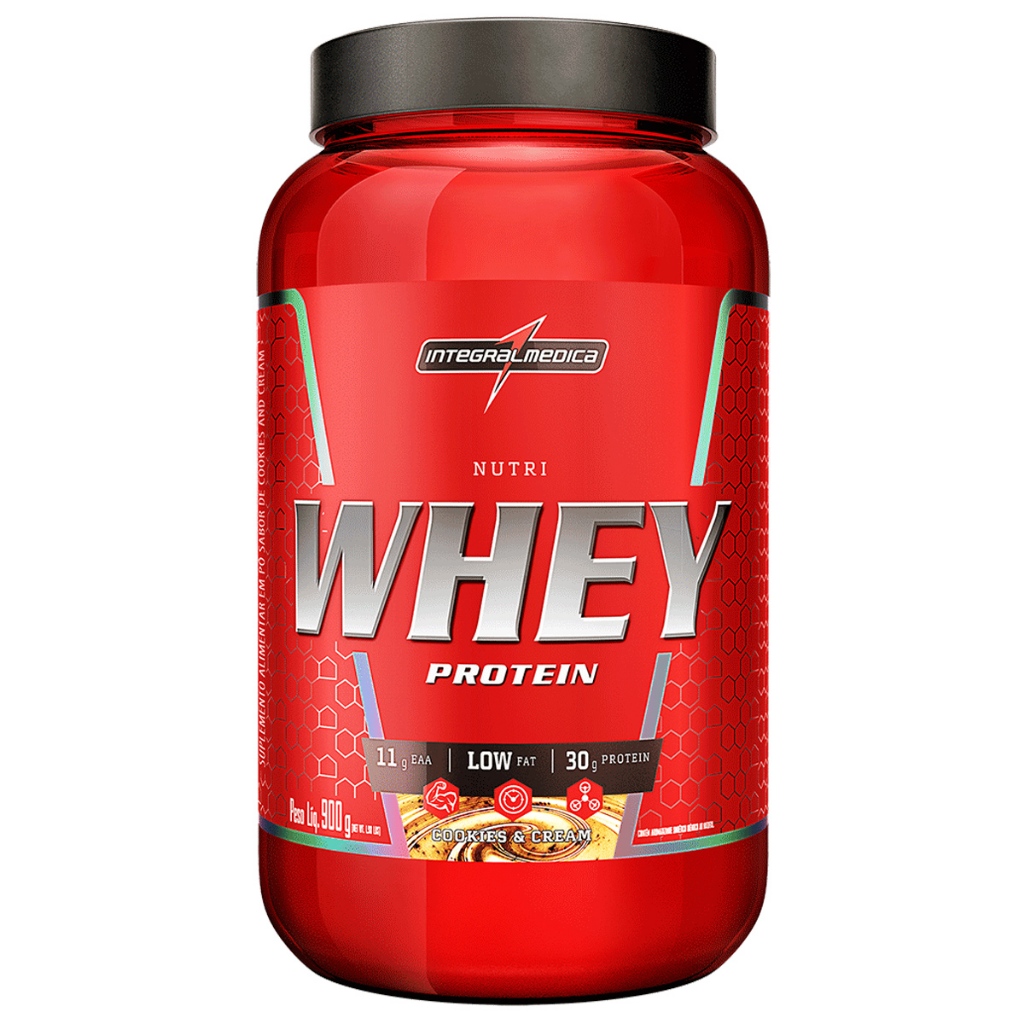 Whey protein Nutri Isolado Concentrado Cookie 900g Pote - Integralmedica