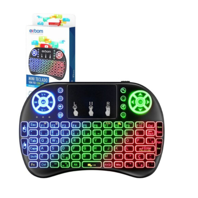 Mini Teclado Touchpad Bluetooth TV Box Smart Tv Celular