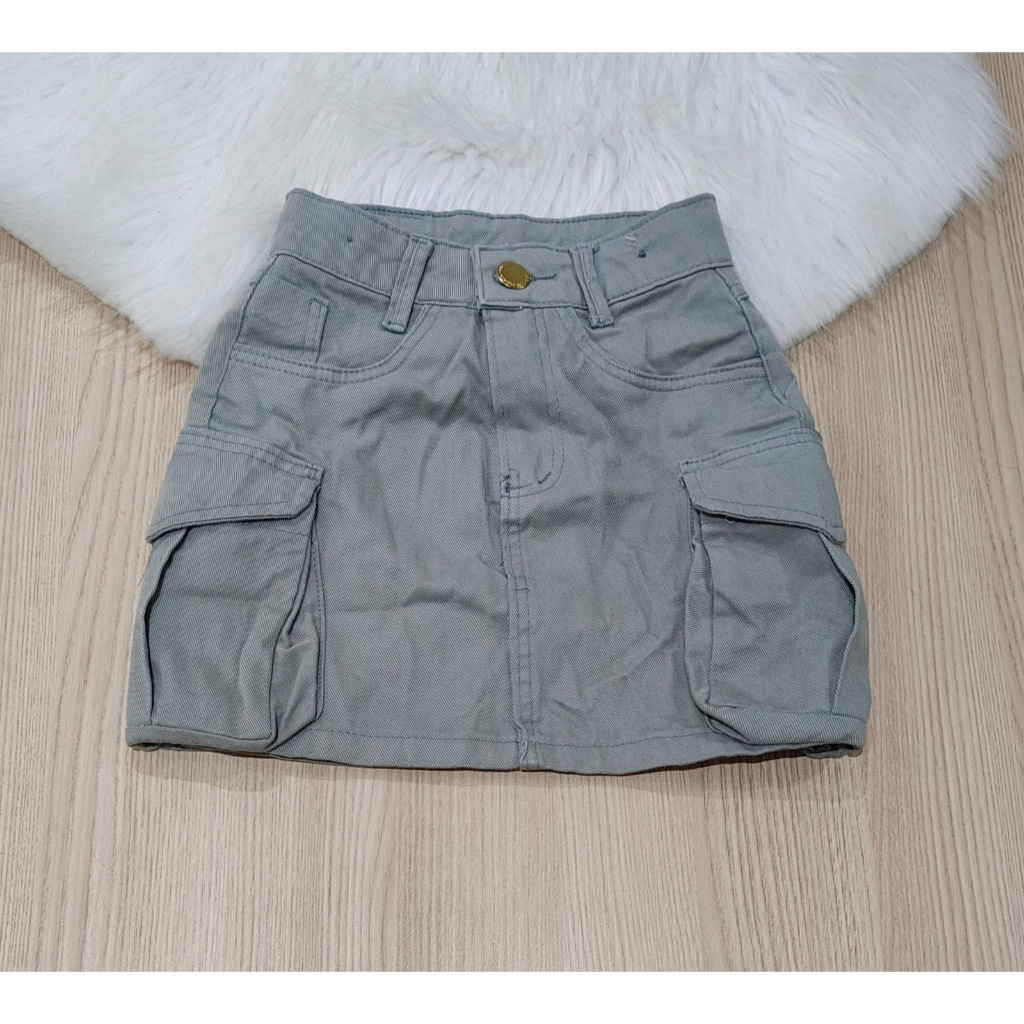 Saia Cargo Jeans Bege Saia Cinza Saia PretaSaia Verde Militar - Main Image