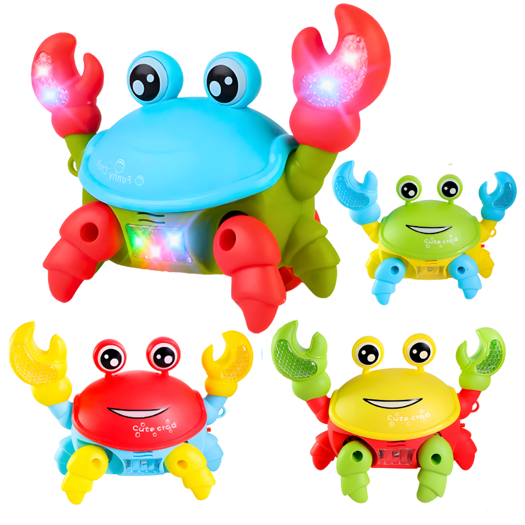 Brinquedo Caranguejo Fujão Musical Som Luz E Movimento Envio Imediato |  Shopee Brasil