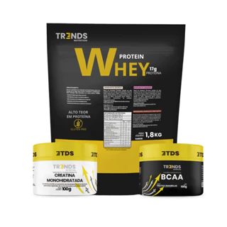 Kit Whey Protein 1.8kg + Bcaa 100g + Creatina 100g
