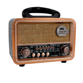 Rádio Retrô buletooth Caixa de Som Portátil Carregamento USB EL-1310