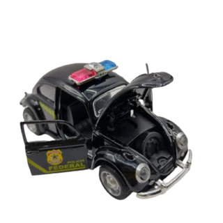 Carrinho de Ferro Fusca Fricção Clássico Miniatura Coleção