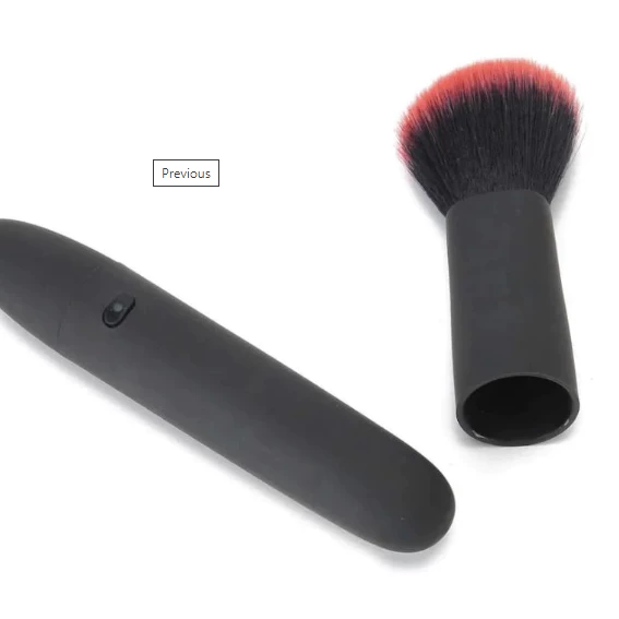 Vibrador Bullet con 10 Vibraciones Formato Brocha de Maquillaje Súper Potente Recargable por USB