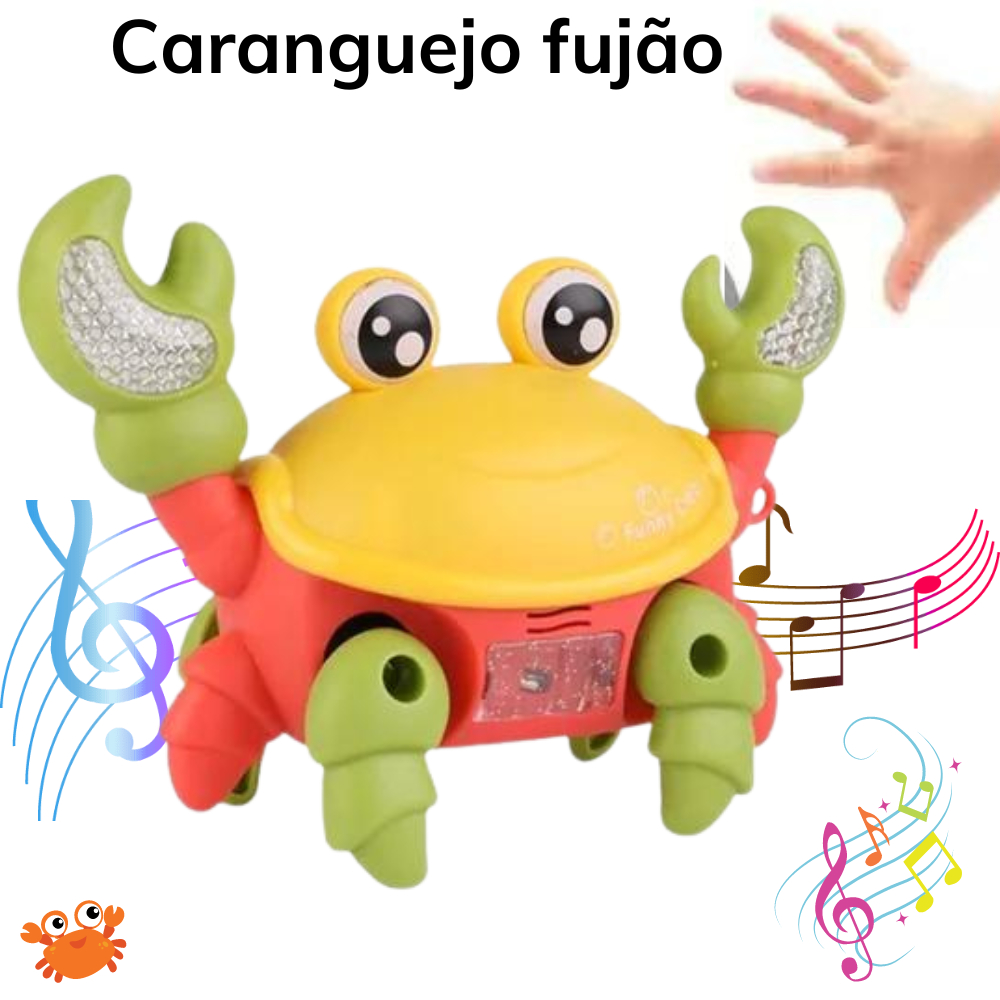 Brinquedo Caranguejo Fujão Musical Interativo Som Luz e Movimento ...