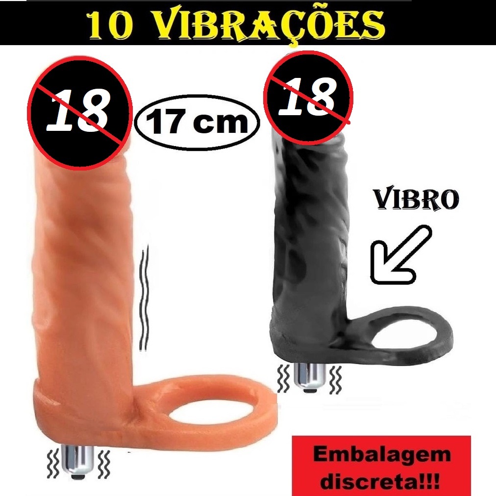 Anel Companheiro 10 VIBRADOR - Prótese Penis Dupla Penetração PAU de  borracha Sexo - 17 CM | Shopee Brasil