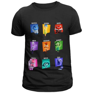 Camiseta Camisa Divertidamente Blusa unissex 100% Algodão Infantil e Adulto Cinema Envio Rapido