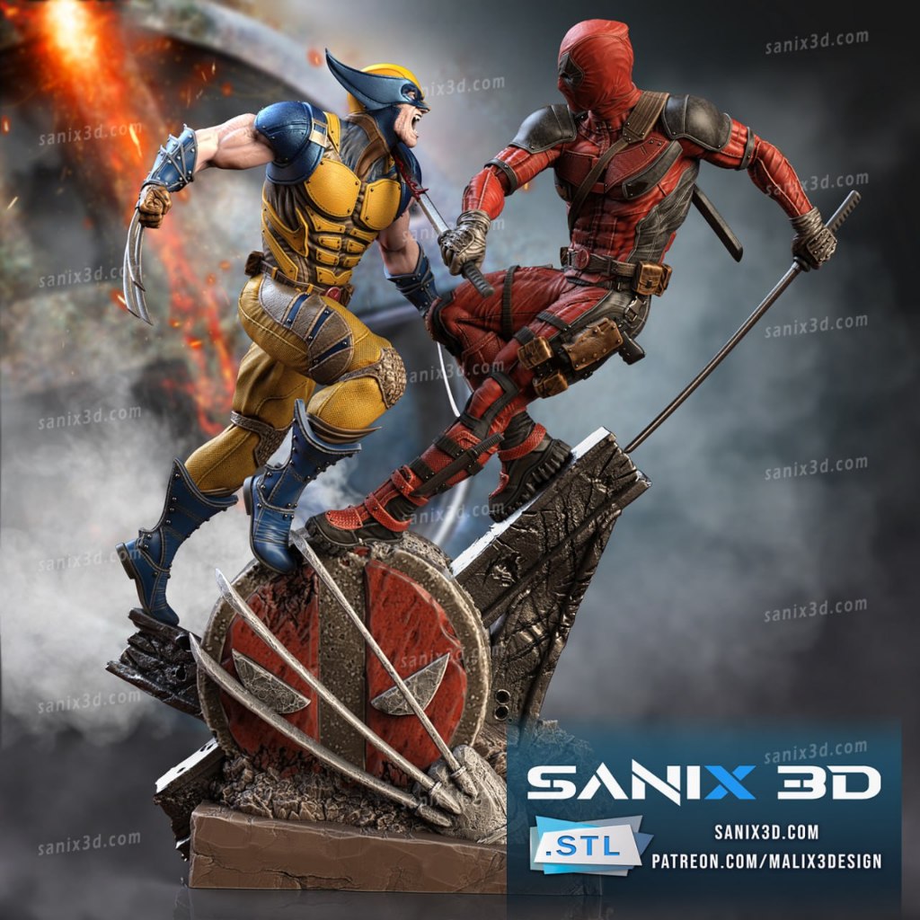 Action Figure Wolverine Vs Deadpool