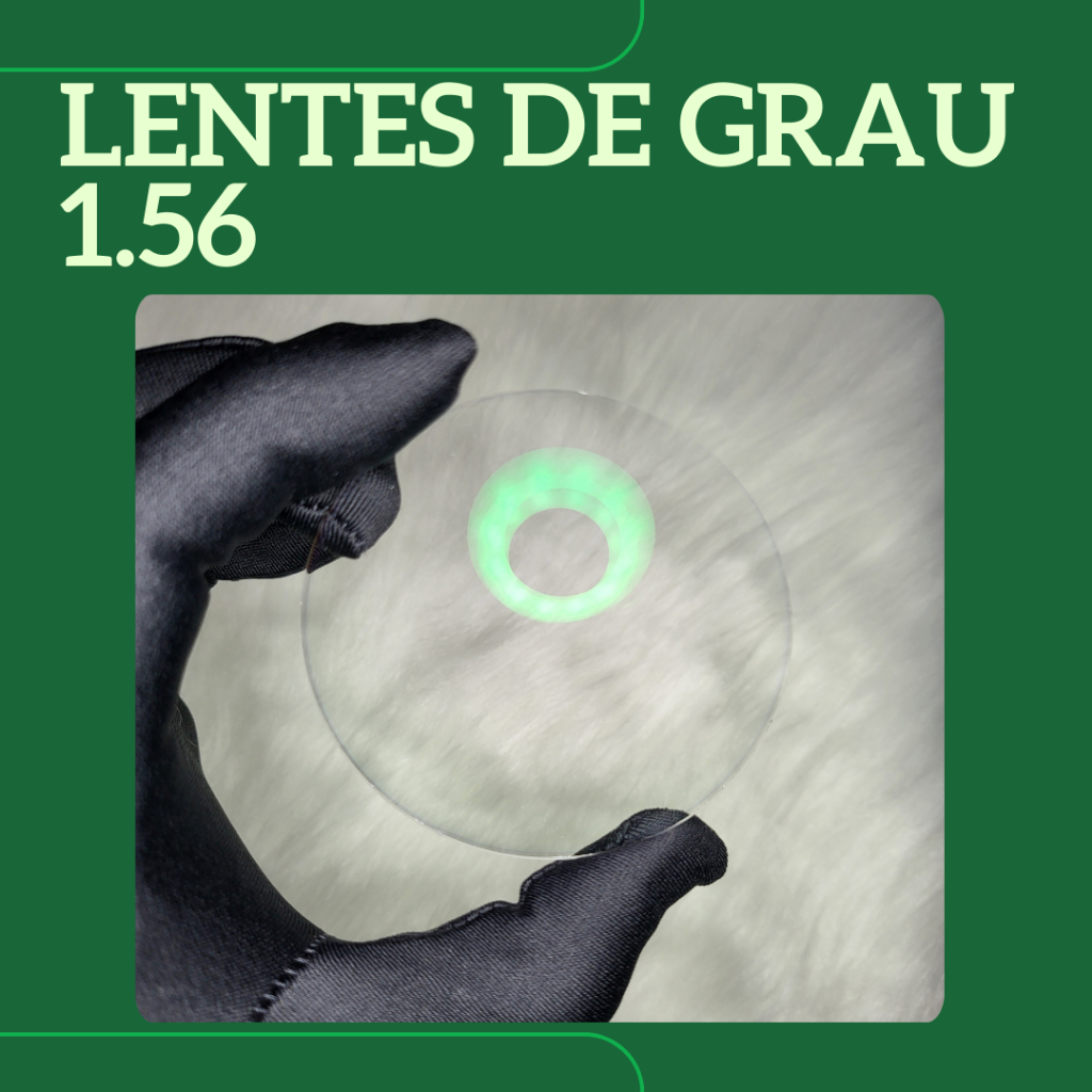 L VS - Par de Lentes para Óculos Acrílico Cilíndrico até -2,00