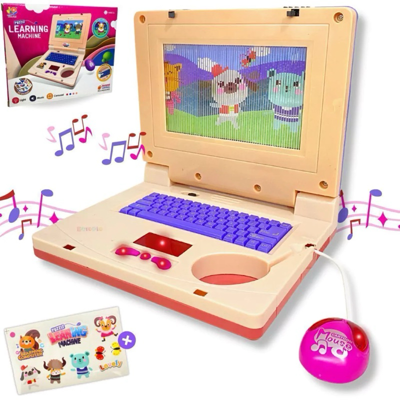 Notebook Menina Brinquedo Laptop Infantil Musical Com Luz Educativo ...