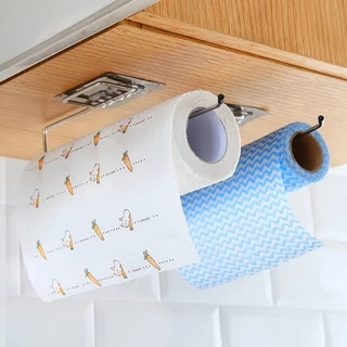 Gancho Multiuso Suporte Com Adesivo De Porta Papel Toalha Alumínio Filme Sem Furos Para Cozinha decoração elegante