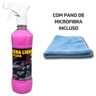 Kit Cera Líquida Blend Spray Carnaúba Proteção Automotiva 500ml + Pano Microfibra em Oferta na Shopee