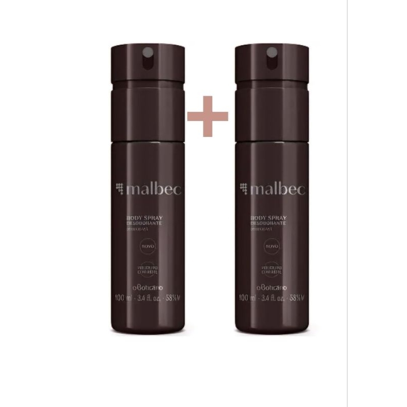 Malbec  Combo 2 x Desodorante spray Masculino 100ml Boticario em Oferta na Shopee