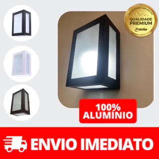 Arandela 5 Vidros E27 - Ótima Iluminação, Alumínio e Vidro