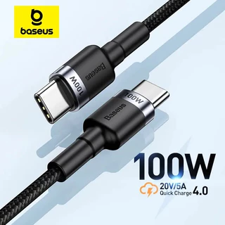 Baseus Cabo USB Tipo C , iPhone 15, 100W, 5A PD Carregamento Rápido, Cabo Carregador para Macbook, Xiaomi, Samsung, Cabo Tipo C 2m
