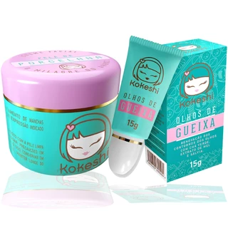 Kit Skin Care Hidratante Pele de Porcelana + Creme de Pele Olhos de Gueixa Kokeshi
