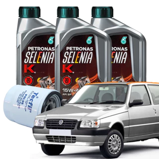 Kit Troca De Óleo 15w40 + Filtro Fiat Uno Mille 1.0 1.4