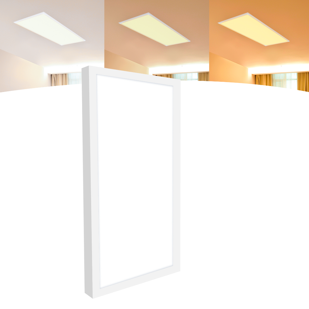 Luminária Painel Plafon Led 30x60 Sobrepor Branco Frio, Neutro ou Quente