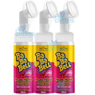 KIT 3 MOUSSE MICELAR BABABELL TUTTI BELL CORPUS COSMÉTICOS LIMPEZA FACIAL PELE LIMPA E HIDRATADA
