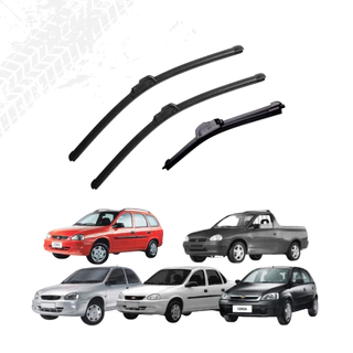 Palheta Limpador Parabrisa Dianteiro + Traseiro Corsa 3P 5P Hatch Pick-Up Sedan Wagon