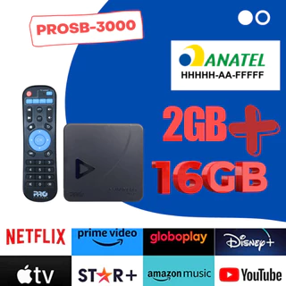 Smart TV Box Proeletronic 4k PROSB-3000 Android 10 2GB 16GB Rock Chip RK3229 Quadcore 5G Bluetooth