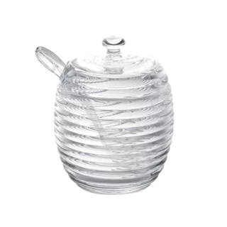 LYOR AÇUCAREIRO DE CRISTAL COM COLHER E TAMPA COLMÉIA 210ML