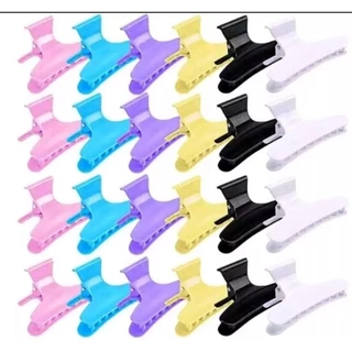 kit 12 piranhas Prendedor Cabelo modelo salão cores variadas