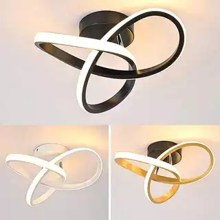 lustre para sala / Sala de Jantar Pendente cozinha Branco e Preto Lâmpada Luz Luminária Suporte Led