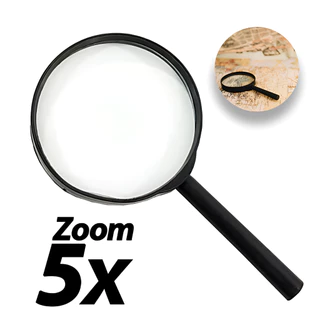 Lupa de aumento para Leitura 60MM 90MM profissional Preta funcional