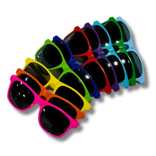 Kit 10 Óculos Escuros Para Festa Balada MADU Clássico New Wave Standard WF Quadrados com Proteção UV