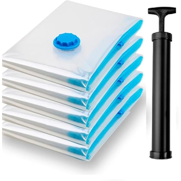 Kit 6 Saco A Vacuo 60X80 Organizador Edredom Cobertor Roupa