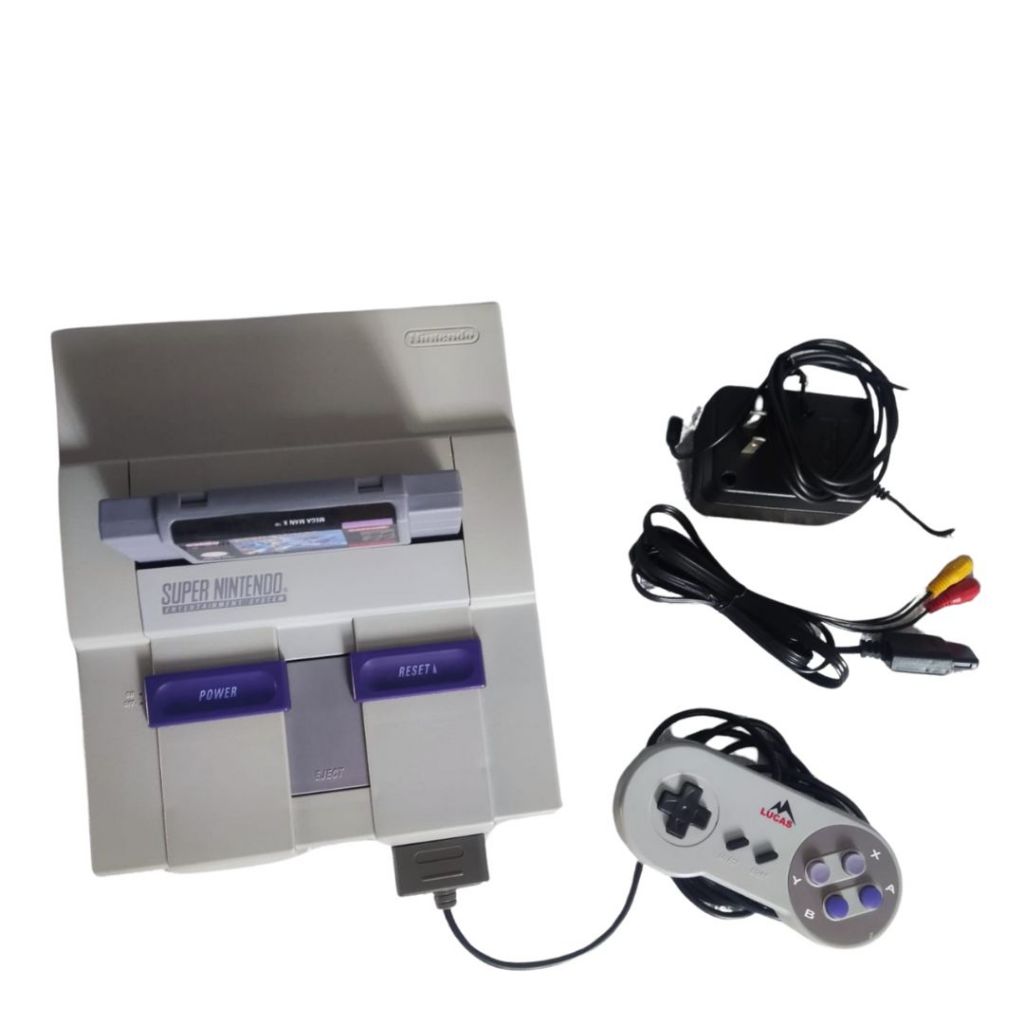 Console Super Nintendo + 1 Controle + Cabo Av/rca + Fonte + Jogo