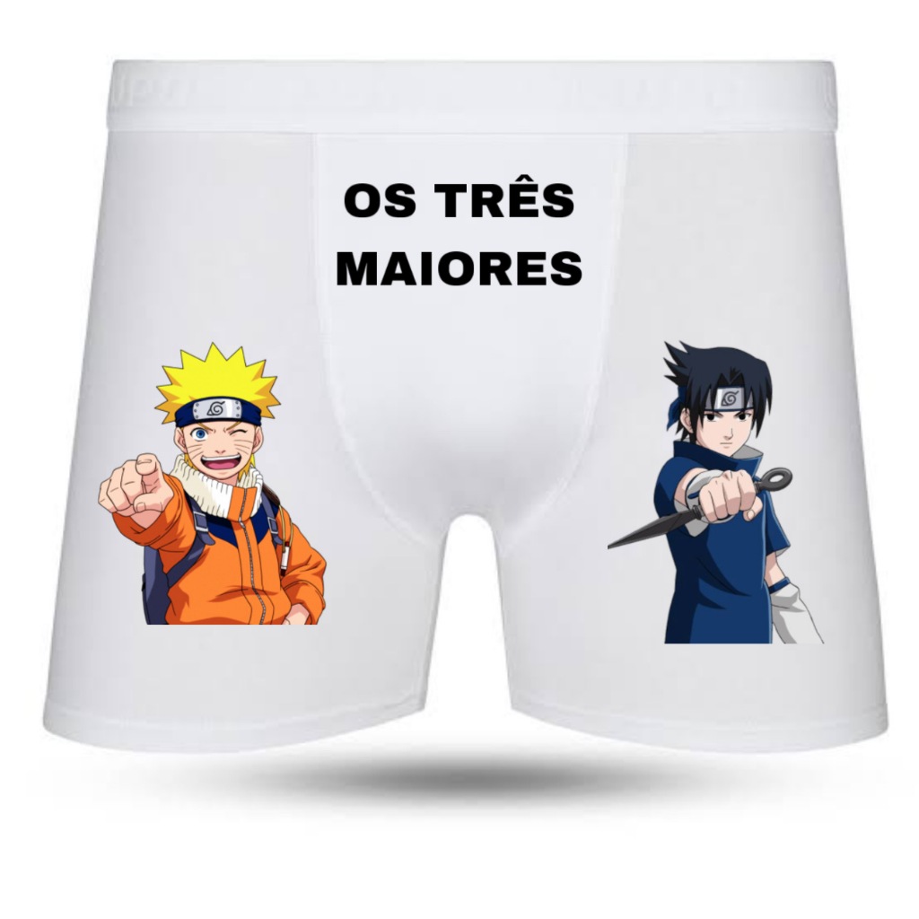 Cueca os 3 maiores Naruto e Sasuke | Shopee Brasil