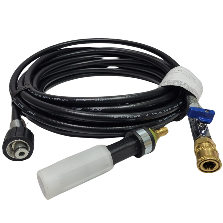 Mangueira Para Lavadora de Alta Pressão com Engate Rápido e Registro + Bico Leque
