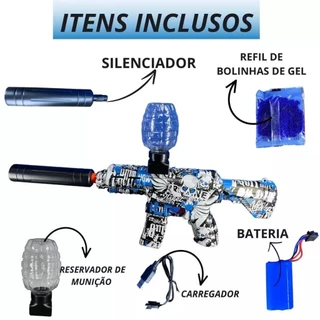 Lançador de dardos e bolinhas em gel