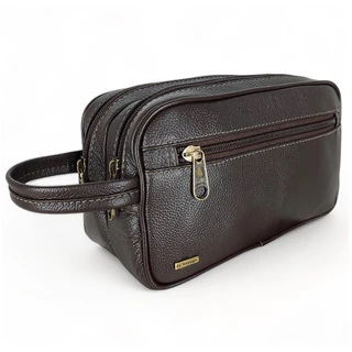Necessaire Estojo de Couro Legítimo Le Voyage Grande Espaçosa
