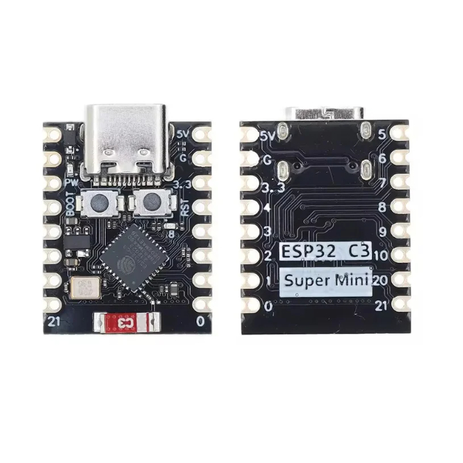 Mini Placa de Desenvolvimento ESP32-C3 SuperMini WiFi e Bluetooth 5.0 USB C