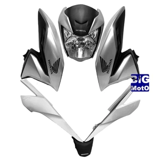 Kit CG Titan 160 2022/2023/2024 (Selecione cores) - Frente do farol com aranha + Par Aba do tanque com Complemento + Rabeta traseira