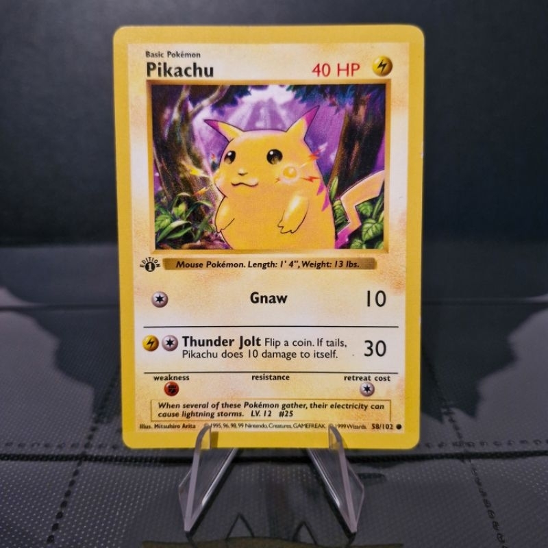 Pokémon Pikachu 1st edição Shadowless | Shopee Brasil