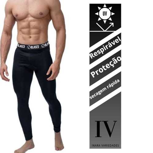 Calça Térmica Proteção Solar UV50+ Segunda Pele Esportiva caminhada/lazer